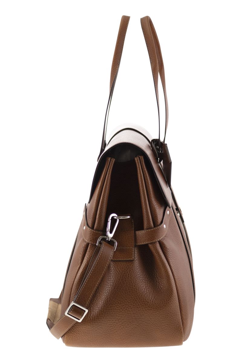 BRUNELLO CUCINELLI COUNTRY WEEKENDER Handbag IN CALFSKIN WITH GRAIN