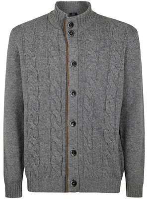 HERNO Men's Stylish Cardigan in Grey