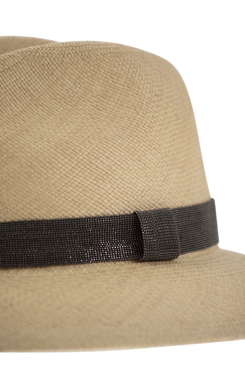 BRUNELLO CUCINELLI Elegant Straw Hat with Precious Band