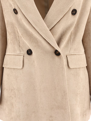 BRUNELLO CUCINELLI Beige 23FW Suit Jacket for Women