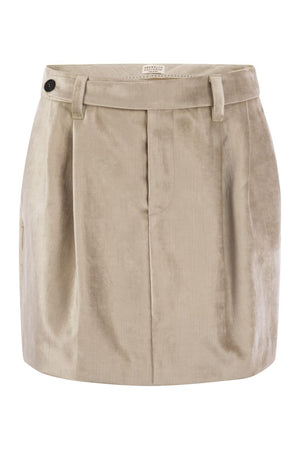 BRUNELLO CUCINELLI Chic Velvet Mini Skirt