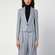 BRUNELLO CUCINELLI Light Grey Striped Cropped Jacket for Women