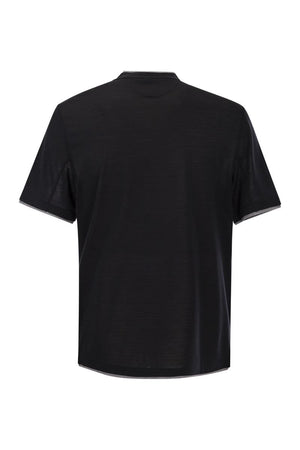 BRUNELLO CUCINELLI Layered Silk and Cotton T-Shirt for Men