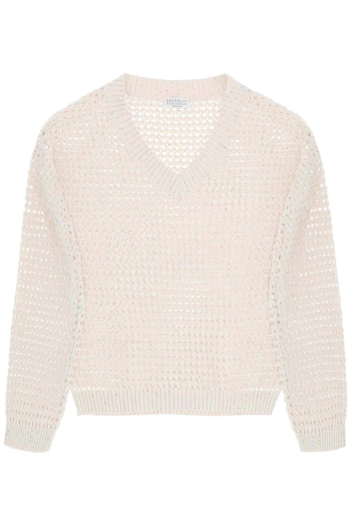 BRUNELLO CUCINELLI Dazzling Net Cotton Sweater for Women