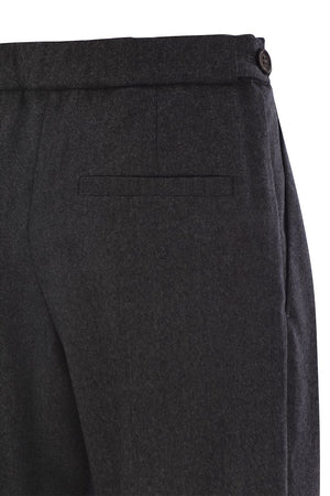 BRUNELLO CUCINELLI Baggy Sartorial Wool Trousers for Women - FW24 Collection