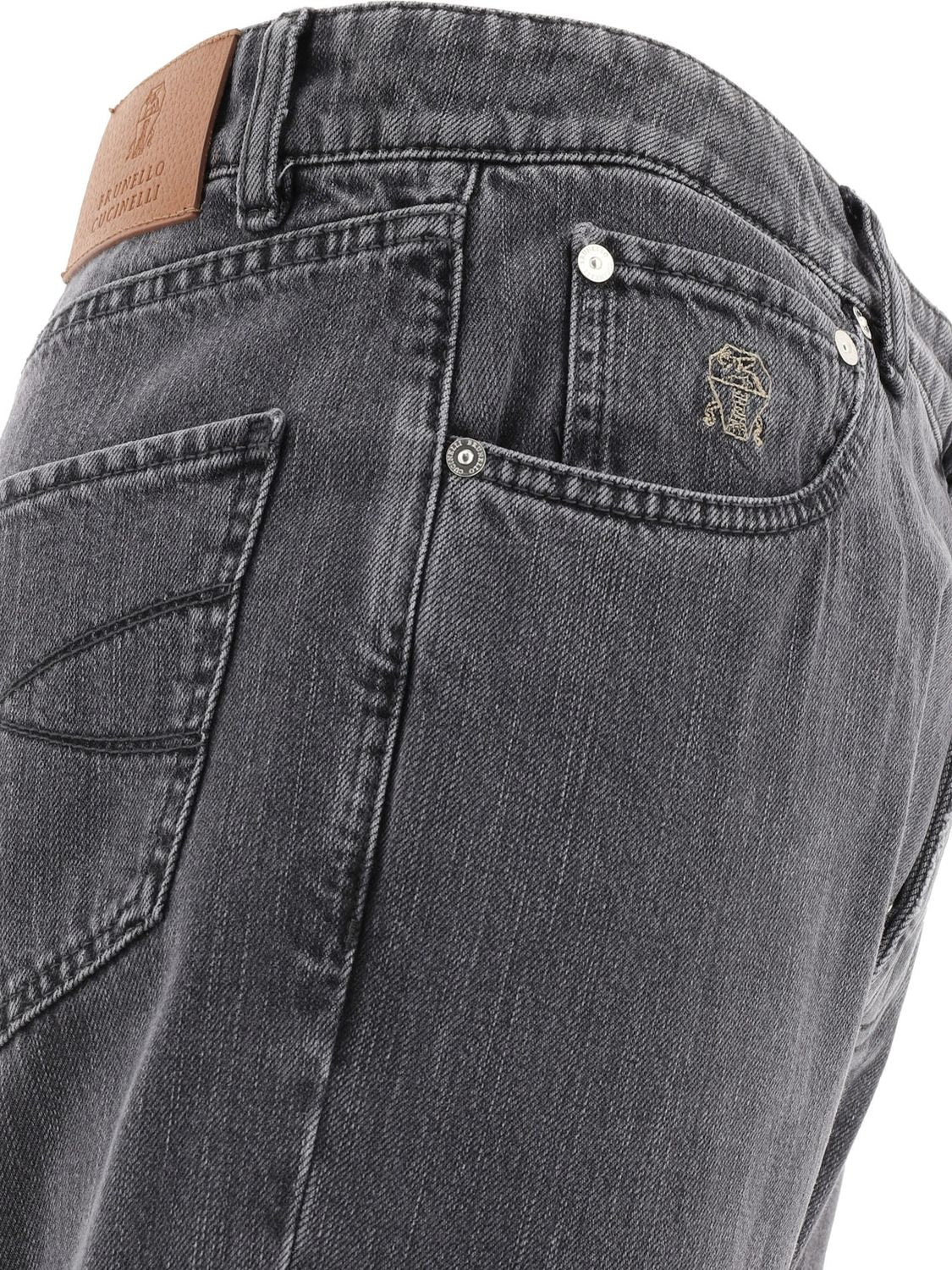 Quần Jeans Dài Chân Thẳng Màu Xám Cổ Điển Nam