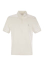 BRUNELLO CUCINELLI Classic Cotton Polo Shirt with Printed Logo