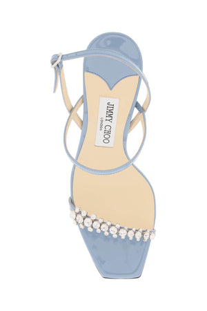 JIMMY CHOO Stunning Light Blue Gradient Crystal Sandals for Women