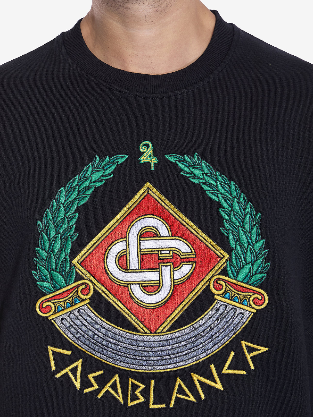 CASABLANCA Classic Casa Crest Crewneck Sweatshirt - Regular Fit