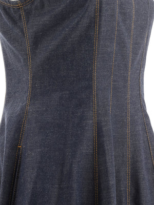 BRUNELLO CUCINELLI Blue Mid Skirt for Women from 24SS Collection