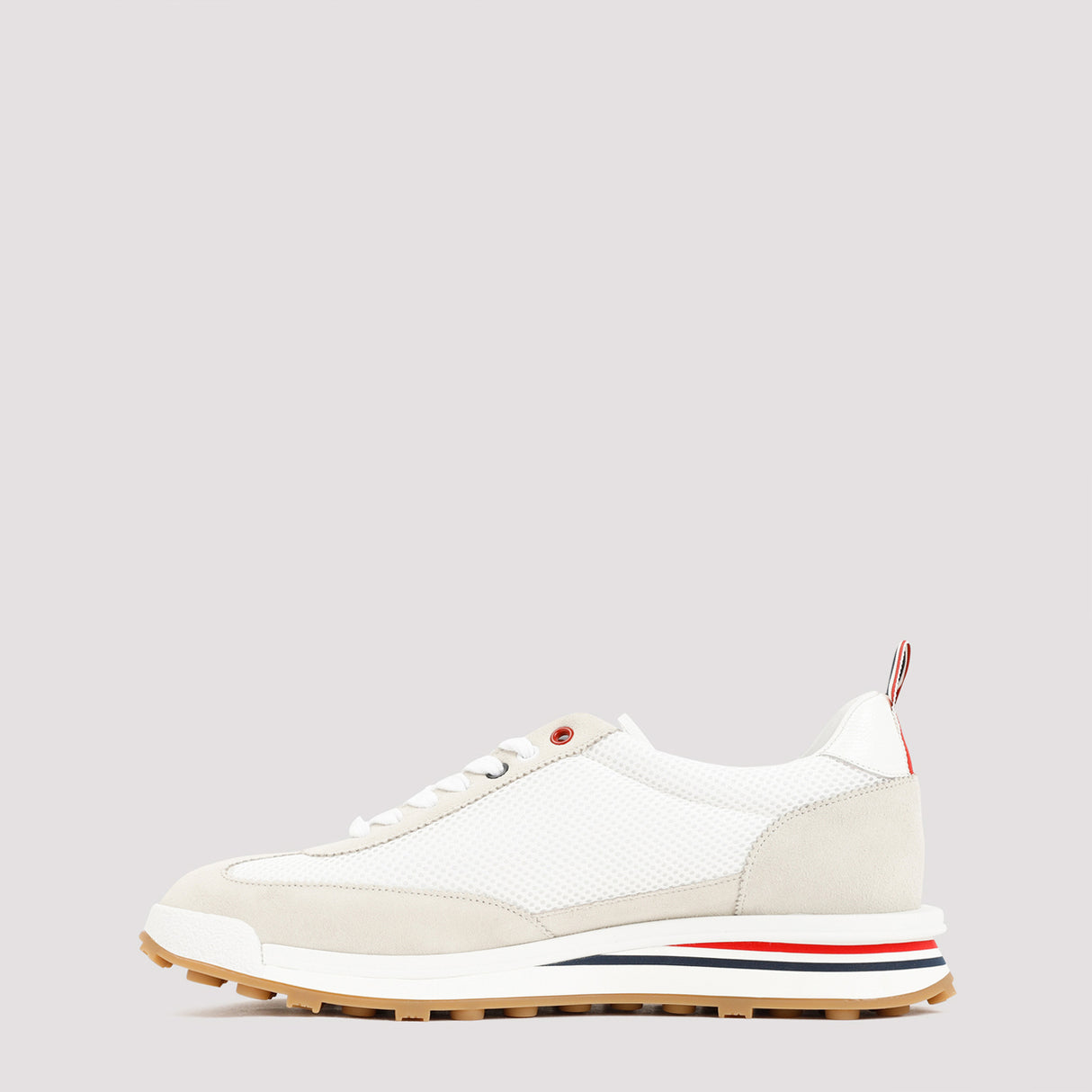 GIÀY SNEAKERS MÀU TRỘN THOM BROWNE VỚI CHẤT LIỆU VẢI VÀ DA