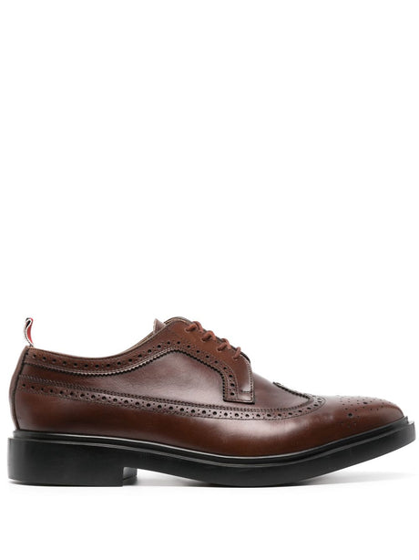 THOM BROWNE Classic Round-Toe Leather Brogues for Men