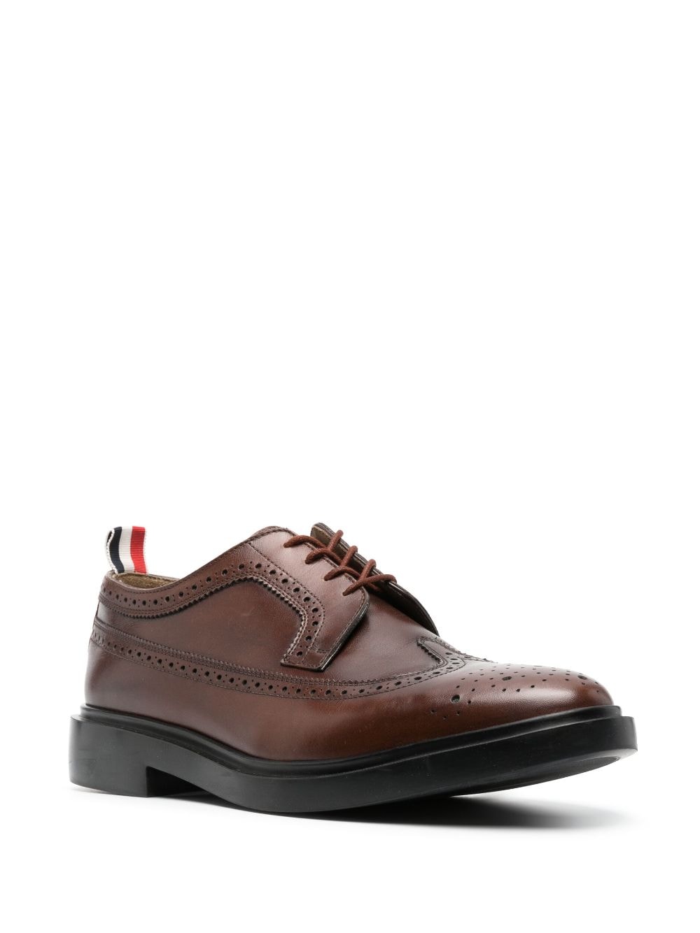 THOM BROWNE Classic Round-Toe Leather Brogues for Men