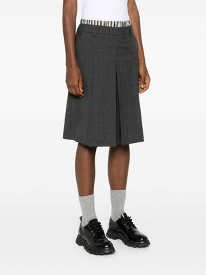 MIU MIU Chic Dark Gray Wales Mini Skirt