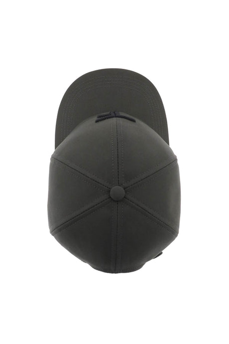 TOM FORD Gray Cotton Baseball Cap with Embroidered Monogram