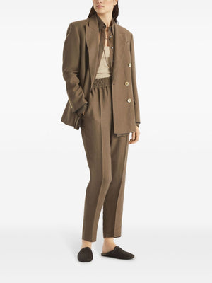 BRUNELLO CUCINELLI Cropped Striped Detail Trousers for Women