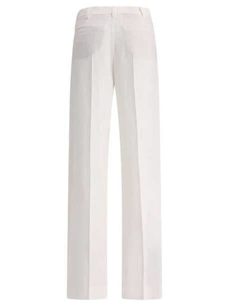 BRUNELLO CUCINELLI Beige Straight Pants for Women - Stylish and Versatile for the 2024 Season