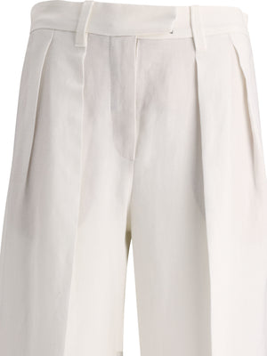 BRUNELLO CUCINELLI Beige Straight Pants for Women - Stylish and Versatile for the 2024 Season