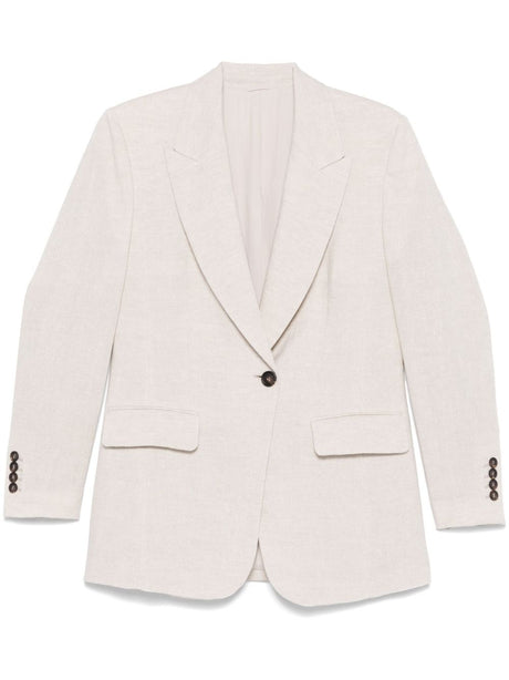 BRUNELLO CUCINELLI Linen Single-Breasted Jacket