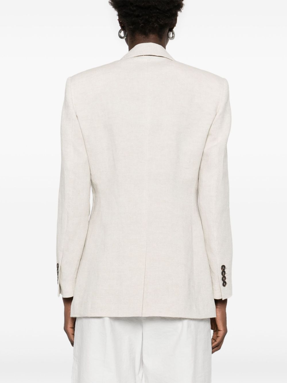 BRUNELLO CUCINELLI Linen Single-Breasted Jacket