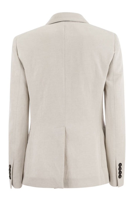 BRUNELLO CUCINELLI Chalk Suit Jacket for Women - 2024 Spring/Summer Collection