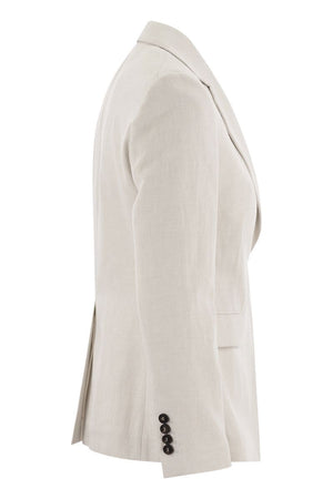 BRUNELLO CUCINELLI Chalk Suit Jacket for Women - 2024 Spring/Summer Collection