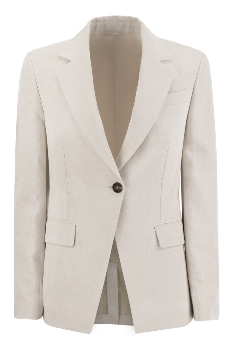 BRUNELLO CUCINELLI Chalk Suit Jacket for Women - 2024 Spring/Summer Collection