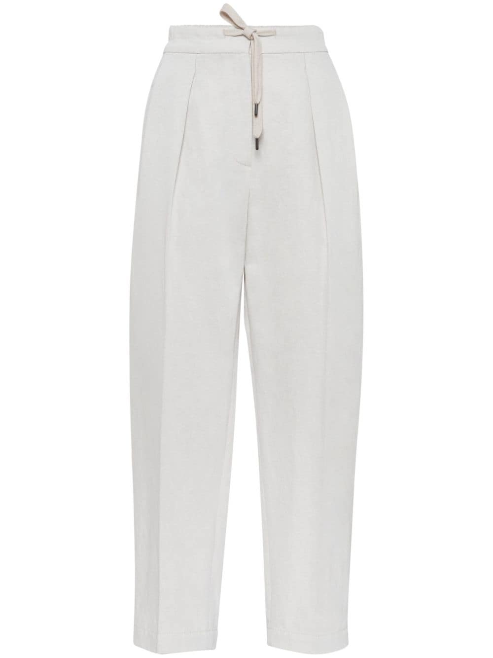 BRUNELLO CUCINELLI Slouchy Cotton-Linen Pants (Size IT 40) - Effortless Chic for SS24