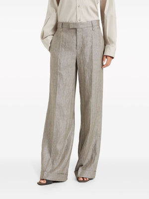 BRUNELLO CUCINELLI High-Waisted Wide Leg Trousers