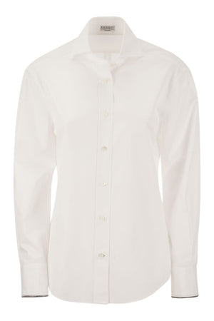 BRUNELLO CUCINELLI Stretch Cotton Poplin Shirt for Women