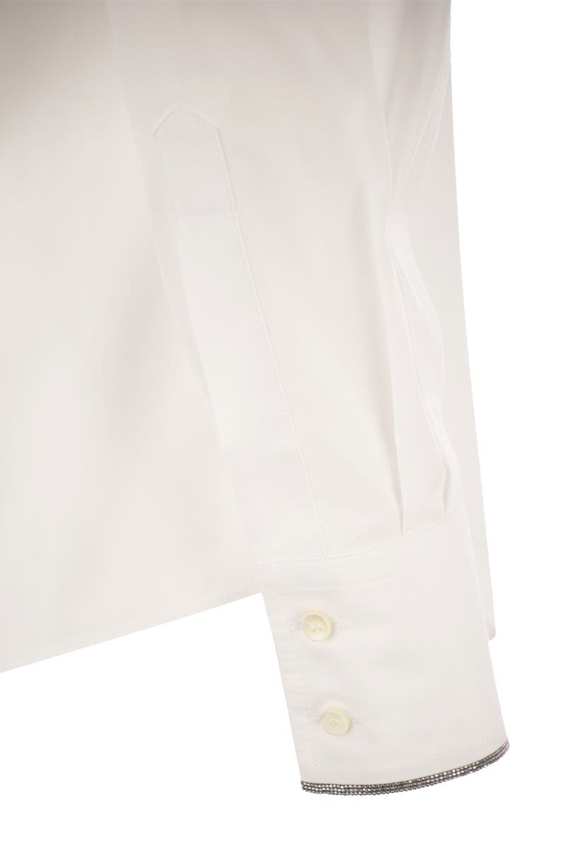 BRUNELLO CUCINELLI Stretch Cotton Poplin Shirt for Women