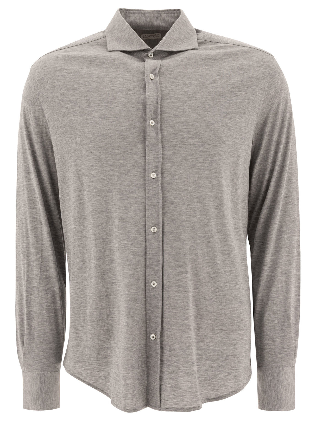 BRUNELLO CUCINELLI Lightweight Silk and Cotton Long Sleeve T-Shirt for Men