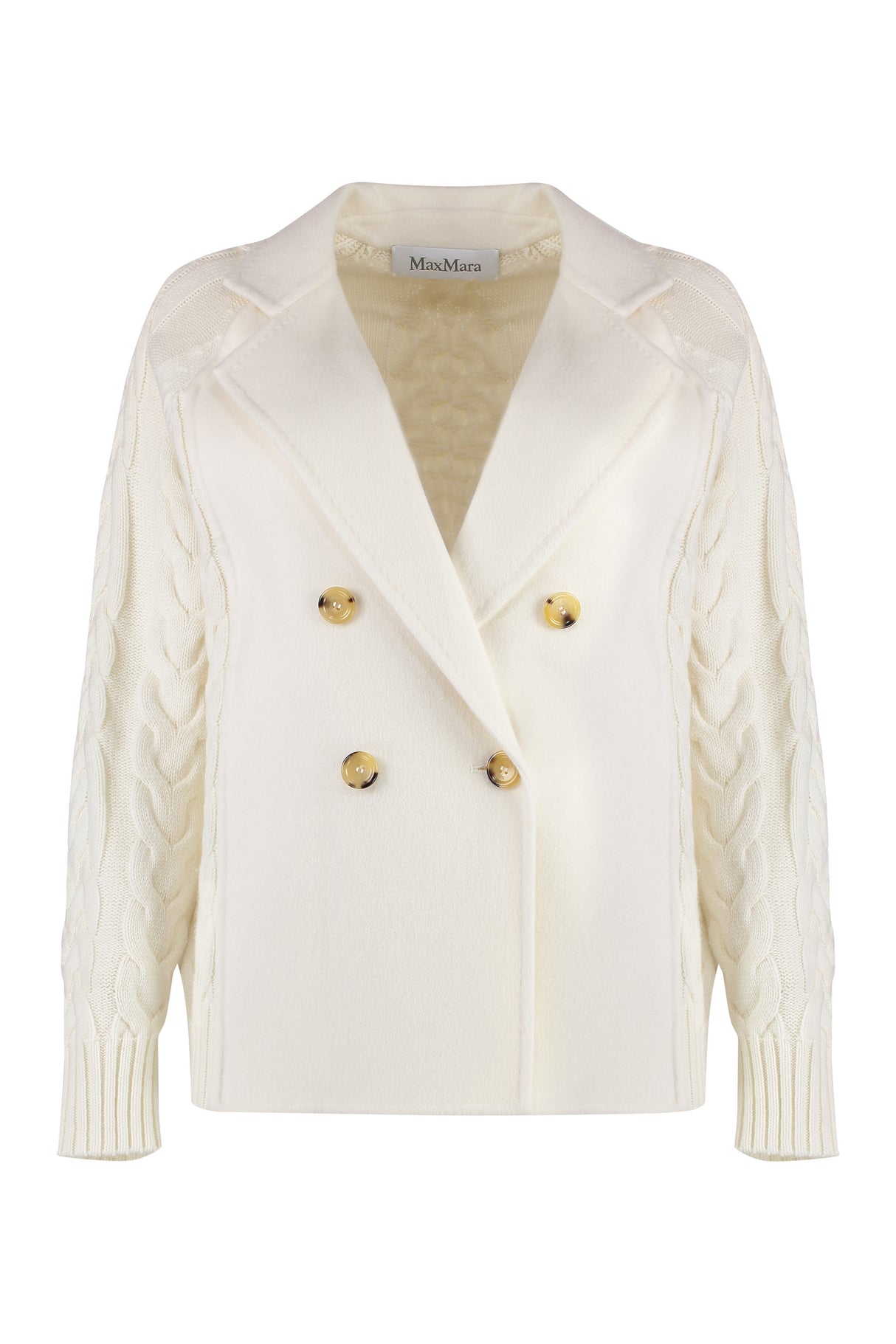 MAX MARA Elegant Double-Breasted Wool Blend Jacket