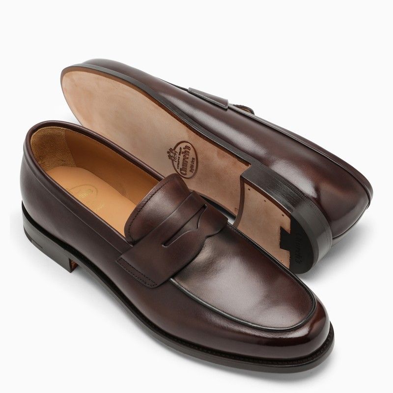 CHURCH'S Men's Brown Leather Moccasins for SS24