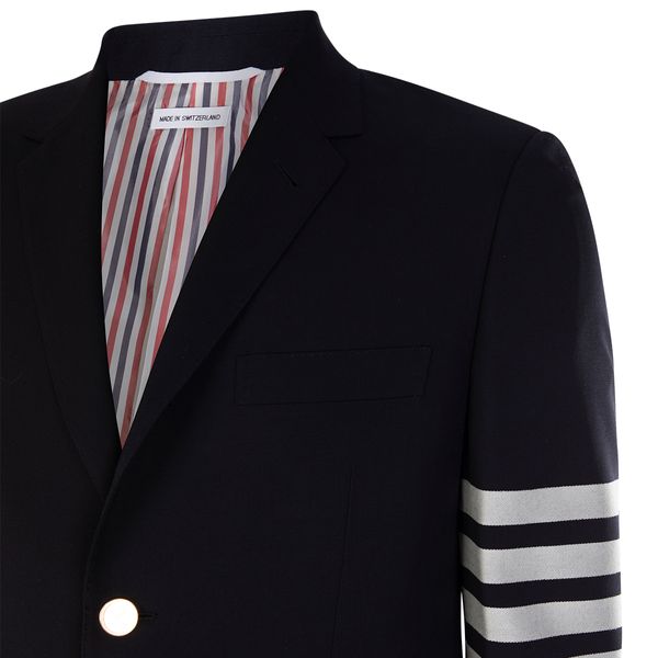 THOM BROWNE Blue Wool Blazer for Men - FW23 Collection