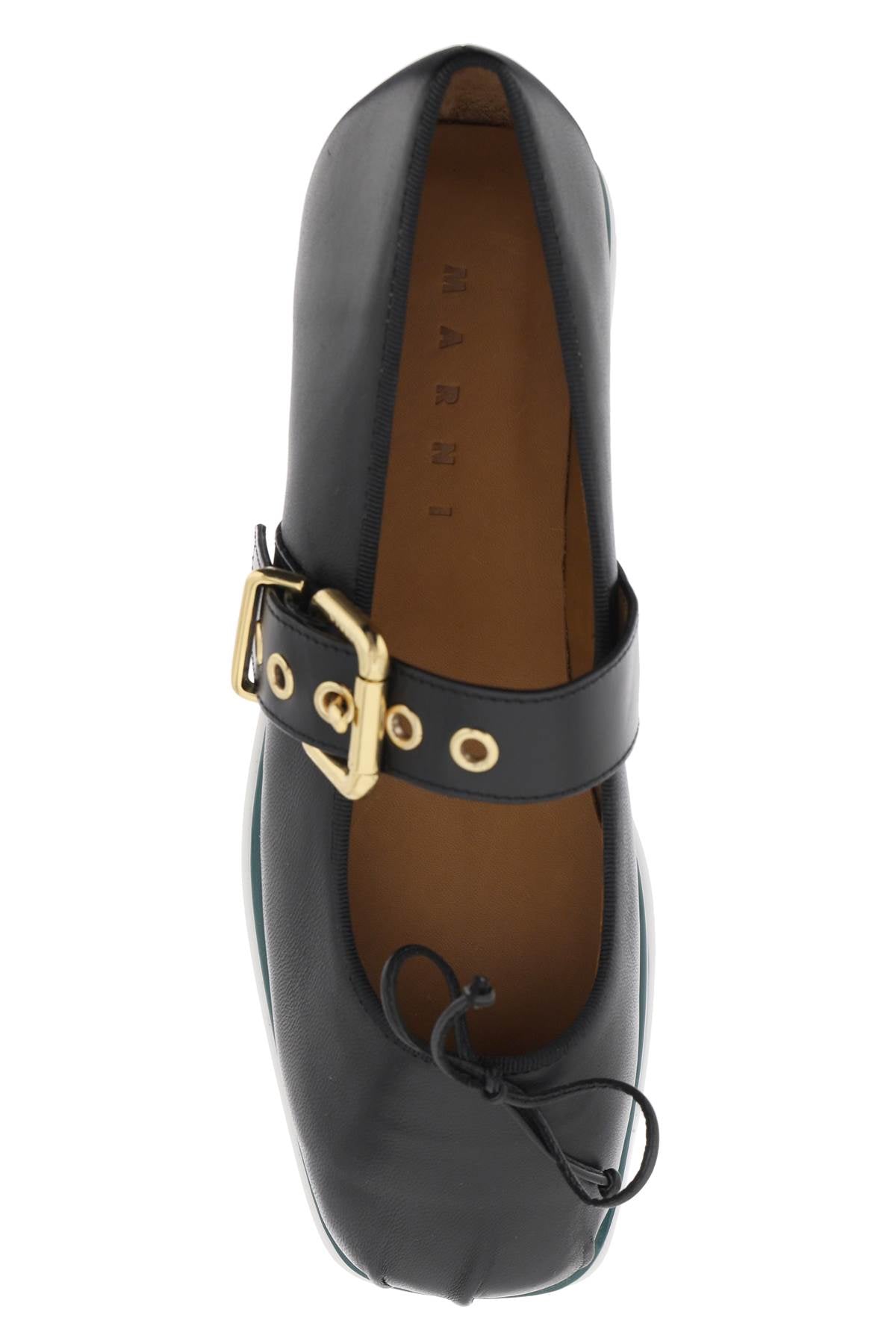 MARNI Classic Leather Mary Jane Flats for Women