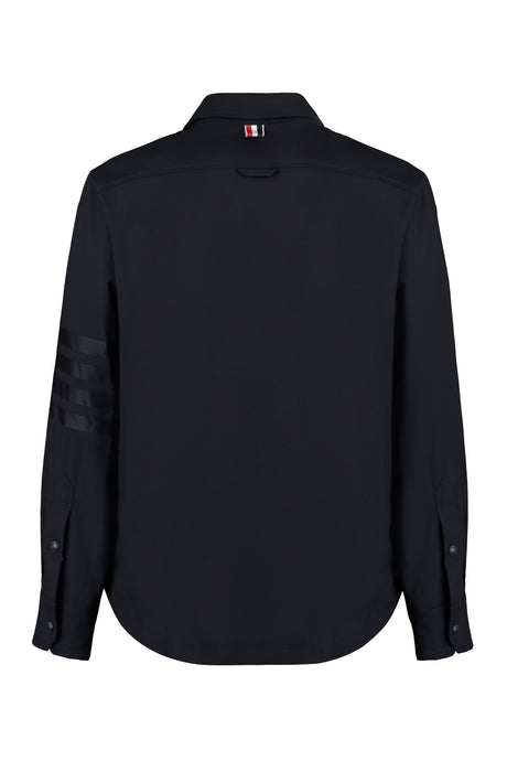 THOM BROWNE Men's Blue Wool Overshirt for FW23