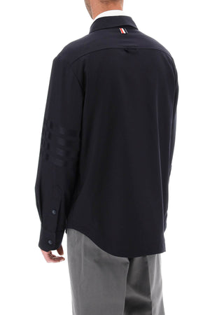 THOM BROWNE Men's Blue Wool Overshirt for FW23