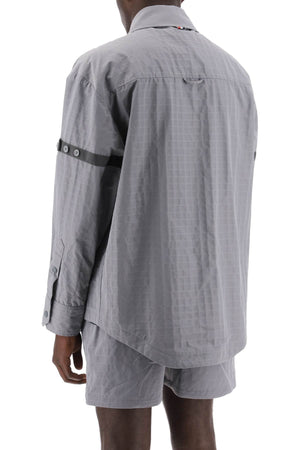 THOM BROWNE Gray Nylon Overshirt for Men