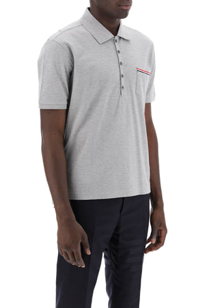 THOM BROWNE Mercerized Cotton Polo Shirt - Size 3