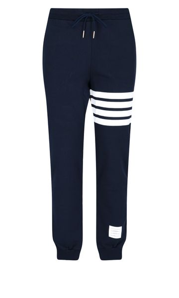 THOM BROWNE Blue Cotton Sweatpants for Men - FW23 Collection