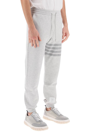 Quần Sweatpants Dây Rút 4-Bar Bằng Cotton Màu Xám Cho Nam