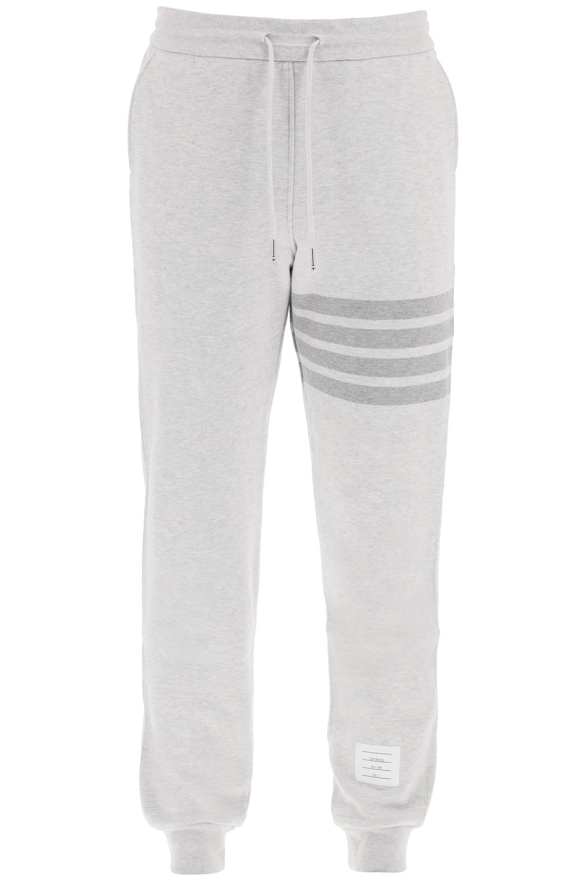 Quần Sweatpants Dây Rút 4-Bar Bằng Cotton Màu Xám Cho Nam