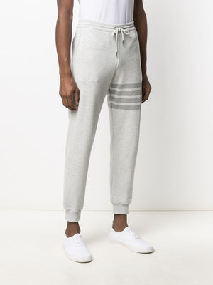 THOM BROWNE Men's Drawstring Sweatpants in Grey