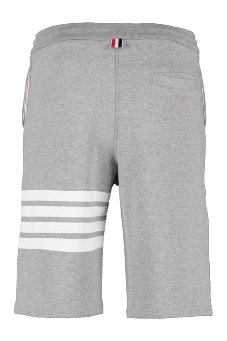 THOM BROWNE Navy Cotton Sweat Shorts for Men - FW23 Season