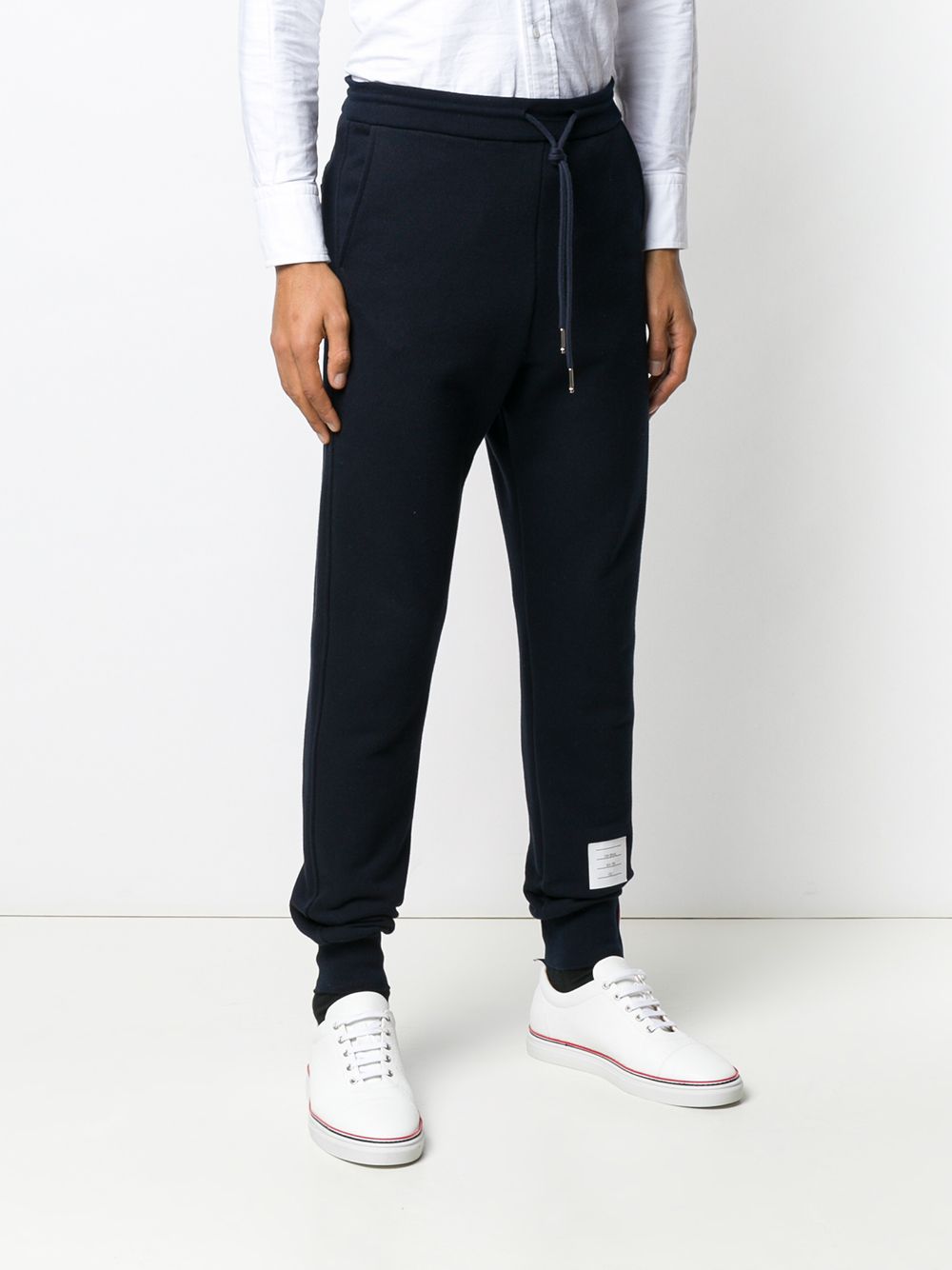 THOM BROWNE Blue Cotton RWB Stripe Loopback Track Pants for Men