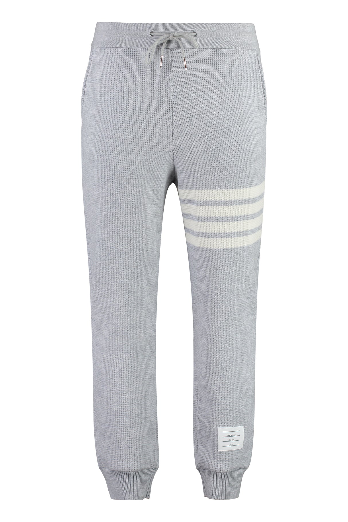 THOM BROWNE Men's Tricolor Knit Track Pants with Elastic Cuffs