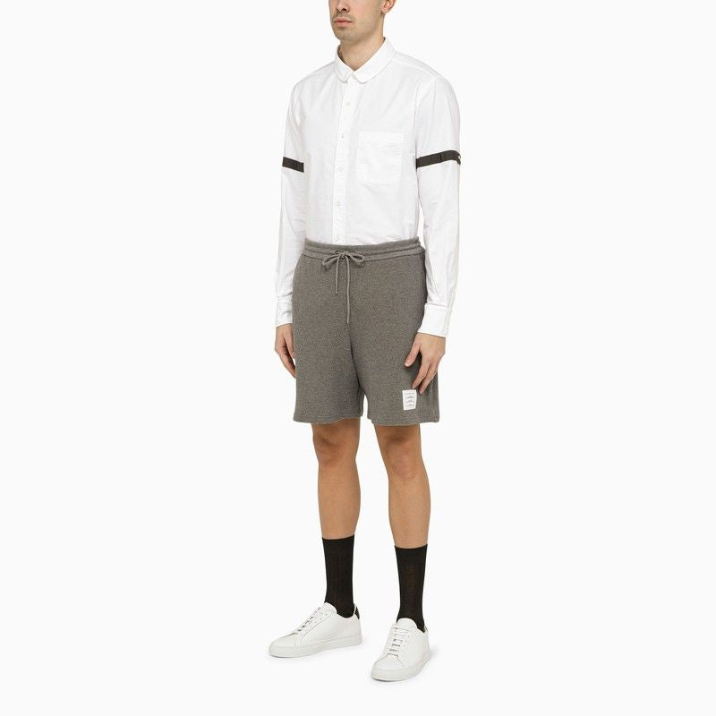 THOM BROWNE Men's Grey Cotton Bermuda Shorts for SS24