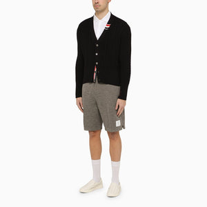 THOM BROWNE Men's Grey Bermuda Shorts in 100% Virgin Wool for SS24