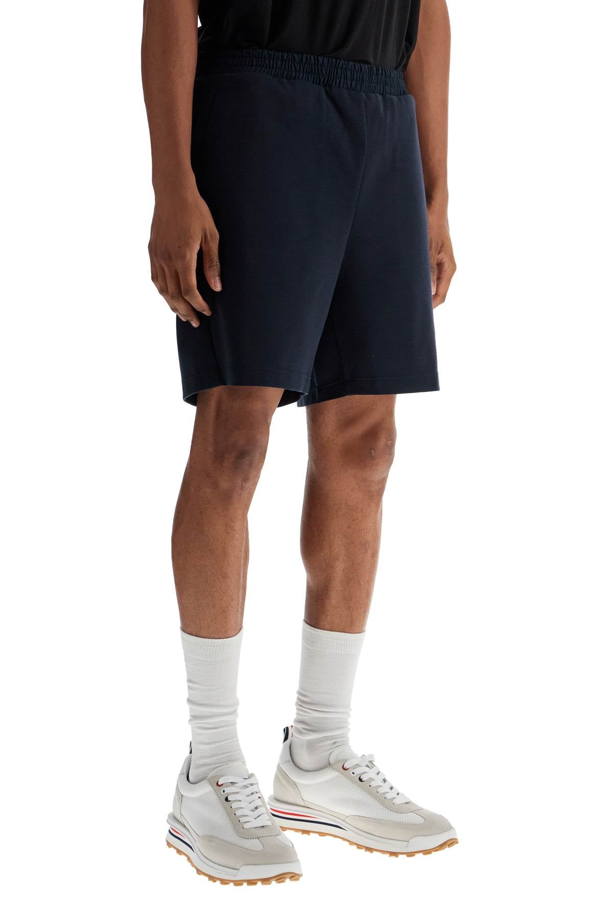 THOM BROWNE Men's Mid-Thigh Combo Ripstop and Wool Shorts